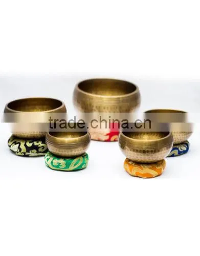 High Quality Handmade in Nepal Curved Hammered Tibetan Meditation Singing Bowl photo-2