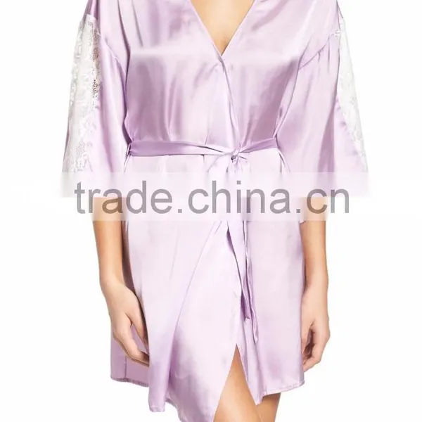 Robes for Bridesmaids Robes Satin Cheap Silk Pajamas Sleepwear Pajamas Wholesale Custom Made in China photo-2