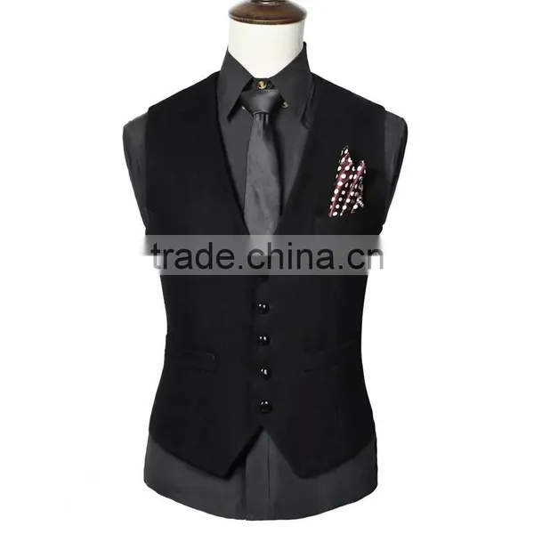 Custom Fashion Cotton Waistcoat for Men OEM Design in China 2016 photo-2