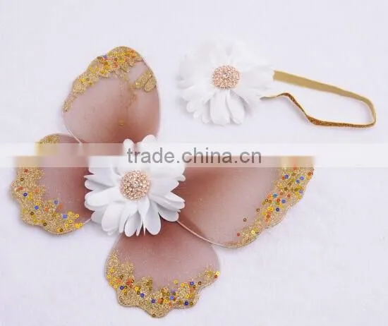 Infant Girl Photo Photography Props Newborn Baby Angel Wing With Headbands photo-6