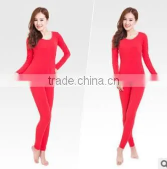 Custom Hot Sale 2014 Thermal Underwear Women's Seamless Body Suit O-neck Winter Warm Tight Slim Long Johns Top+pant Shapewear se photo-6