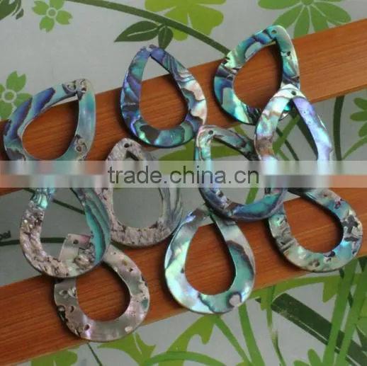Natural Leaf Shape Black Shell Charms Diy Black Shell Charm Pendant Wholesale Jewelry Accessories photo-3