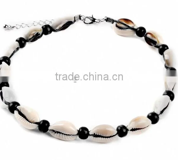 Fashion Tooth Charm Wooden Beads Necklace Diy Wooden Beads Tooth Charms Choker Necklace for Valentine's Gifts photo-3