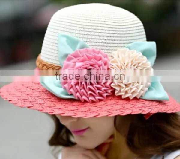 Zm40600b Cheap Price Custom Fast Delivery Straw Hat Pattern for Women photo-2