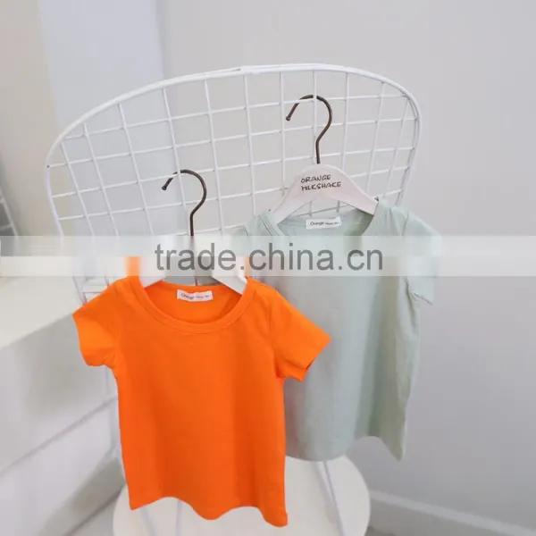 2017children's Round Neck Short Color T-shirt New Style Fashion Boy's Shirt photo-2
