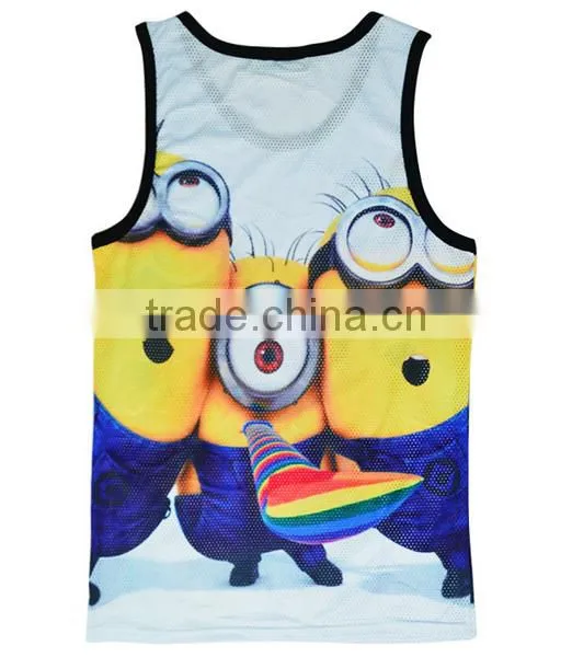 Custom Eco Friendly Cotton Elastane Sport GYM Stringer Sexy Undershirt photo-4