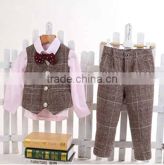 New Style Fashion Wholesaler Factory Price 3-pieces Boy Suit photo-4