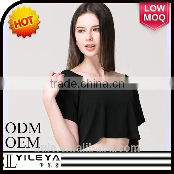 Fashionable Cheap Plain Round Neck T-shirt photo-5