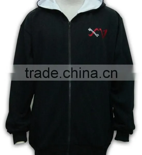 China Manufacture High Quality Tailored Made Pocket Side Zipper Hoodie photo-2