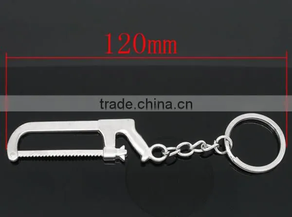 5 Silver Tone Hack Saw Charm Key Chains&Key Rings 120mm photo-2