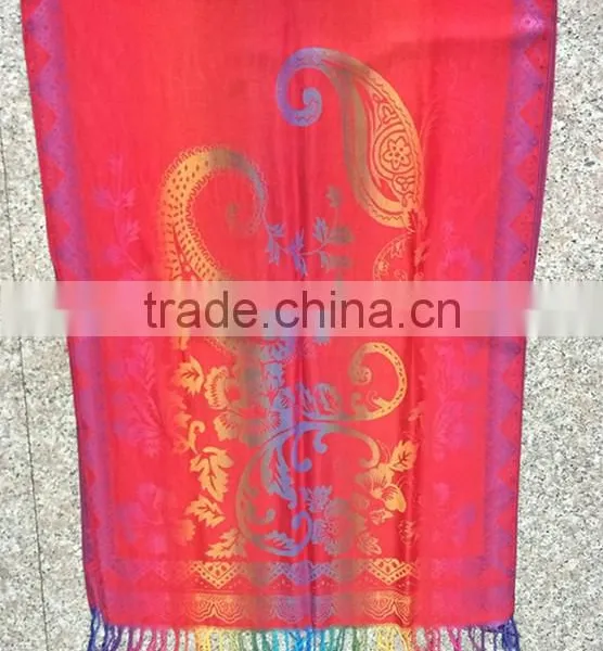2017 Pashmina Scarf Ombre Rainbow Scarf Spring Fall Winter Scarf photo-5