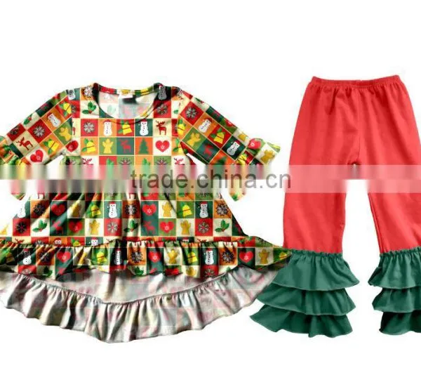 Wholesale Girls Boutique Outfits Halloween Clothes Baby Girl 2Pcs Set Children Flutter Pumpkin Appliqued Baby Clothes photo-6