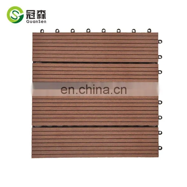 WPC Garden Swimming Pool Decoration Deck DIY Tiles 310*310mm Wpc Interlocking Decking Tiles photo-4