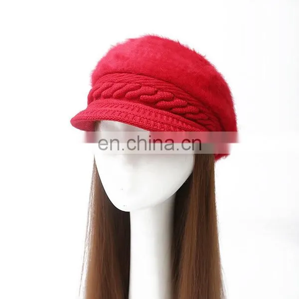 Custom Winter Fur Women's Hat Ladies Fashion Beret Hats photo-6