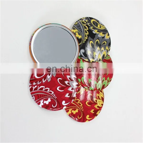 New Cheap Product Fancy Personaized Portable Compact One-way Pocket Round Metal Mirror photo-3