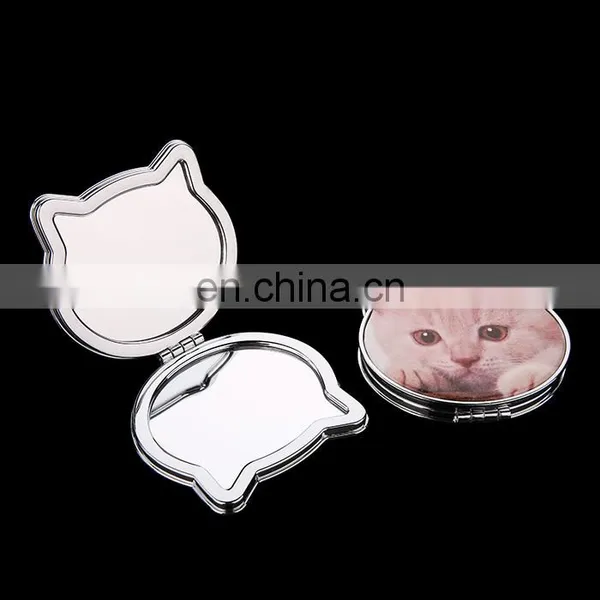 Custom Design Logo Printed PU Leather Mini Mirror photo-4