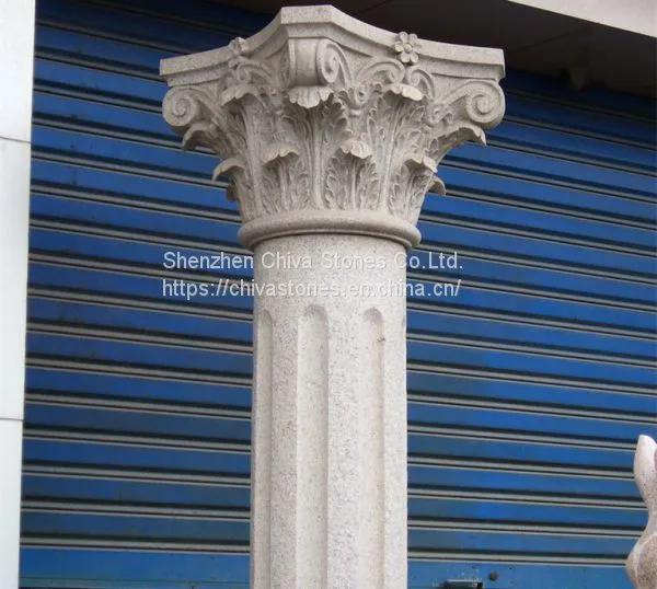Hollow /Solid Pillars Marble Column Corinthian Capital Column photo-4