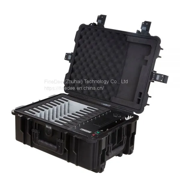 F1-10B IPad Charging Trolley With Lithium Battery - Tablet Charging Cart / Charging Cabinet for School photo-4