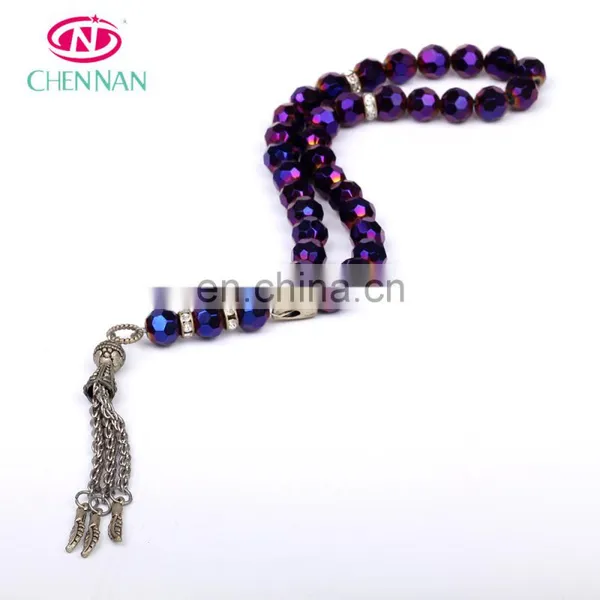 Hot Sale 33 Pcs Faceted Glass Oval Beads Dubai Gold Jewelry Bracelet