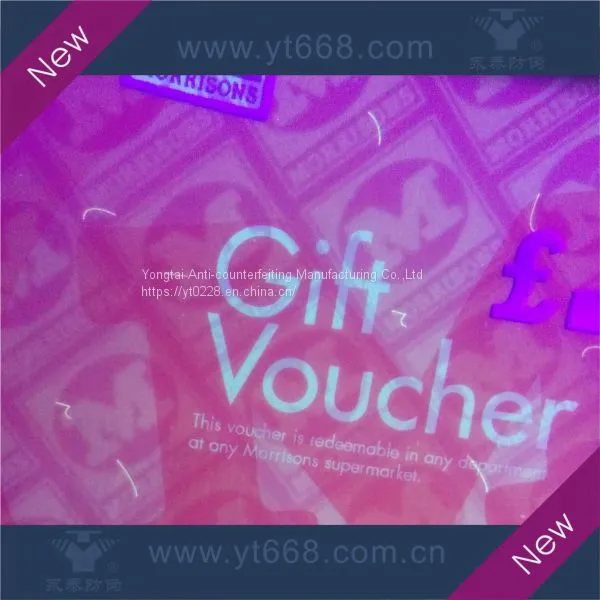Hot Foil Embossing Custom Make Hologram Ticket photo-3