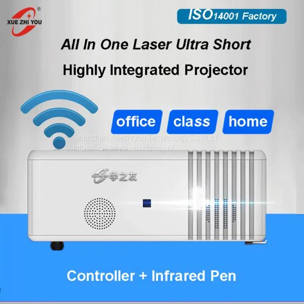 DLP Laser Projector 3600 Lumens Digital Ultra Short Projector for Business and Education Build in Computer photo-5