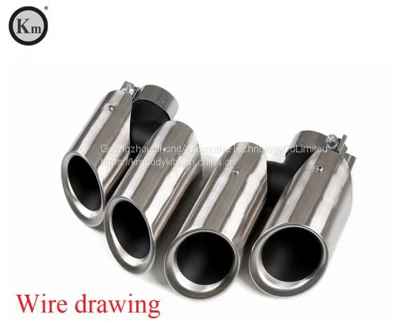 Km for Macan GTS Style 95B 2014-2017 Exhaust Tip Exhaust Pipes Muffler Tips Tail Pipe Black Titanium photo-3