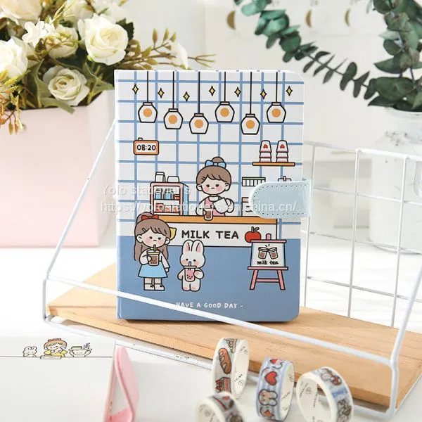 Creative Hand Book A5 Magnetic Buckle Lovely Color Page Illustration Notebook 3d Hand Book Student Web Celebrity Diary Book photo-3