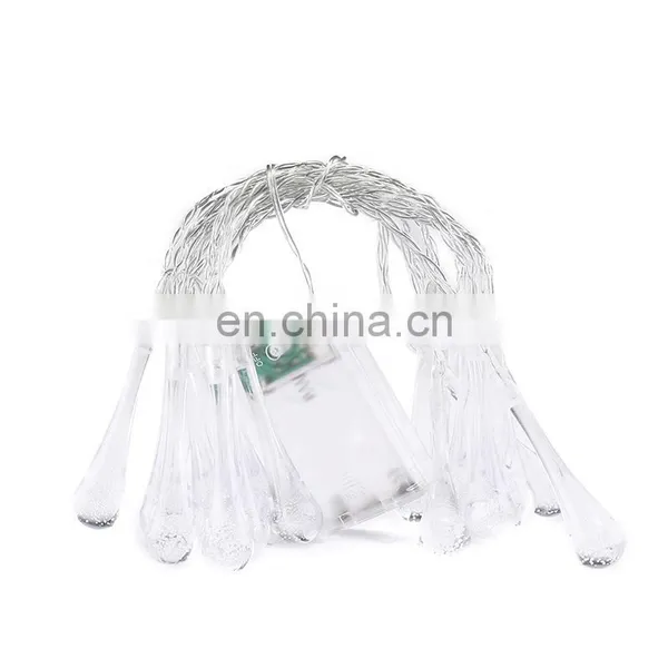 Garden Decoration Christmas Battery Powered Water Drop String Light Festival Decoration Light photo-5