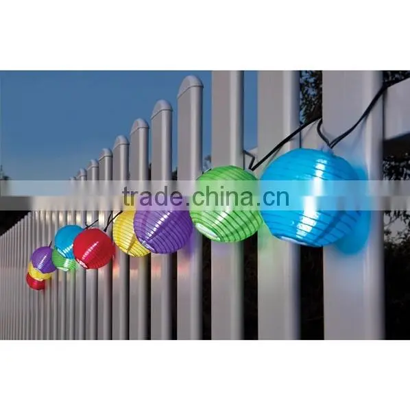 Christmas Solar Power 10 Led Paper Lantern photo-4