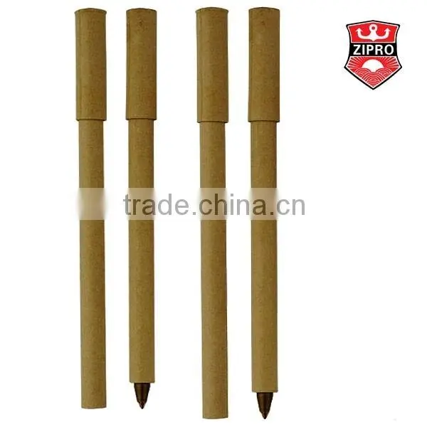 Eco Friendly Kraft Paper Recycle Promotion Kraft Paper Pen With Logo Printing