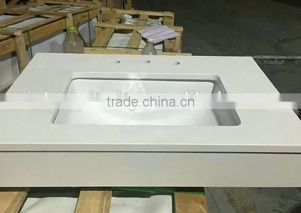 Canton Fair Best Selling Product Solid Surface Quartz Vanity Tops