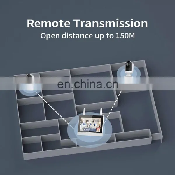 2/4CH Mini Smart Wireless Ip Network Security Home Surveillance CCTV Battery Camera System 3MP WiFi 7 Inch LCD Monitor Nvr Kit photo-3