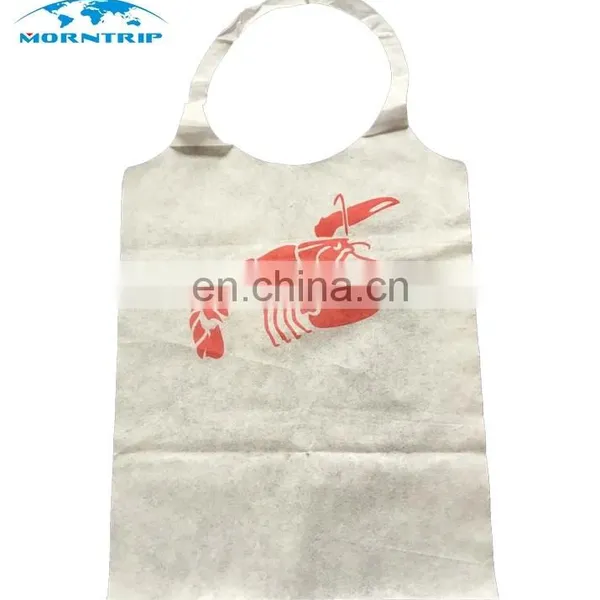 Restaurant Bibs Disposable Plastic+Paper Apron Bibs For Adults photo-5