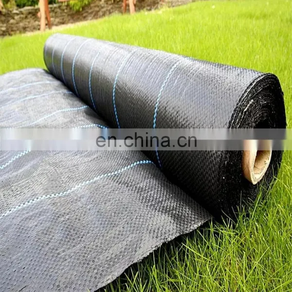 Factory Direct Selling 90gsm Black PP Anti Grass Mat Cloth Woven Ground Cover for Agricultural Protection photo-2