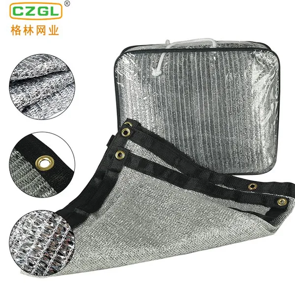 Outdoor Cooling Shade Reflective Foil Car Parking Shade Cloth Silver Foil For Shade Net photo-2