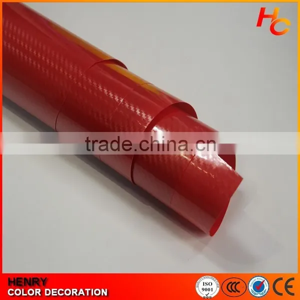 New Product Red Color Self Adhesive 3D Carbon Fiber Car Vinyl Film photo-4
