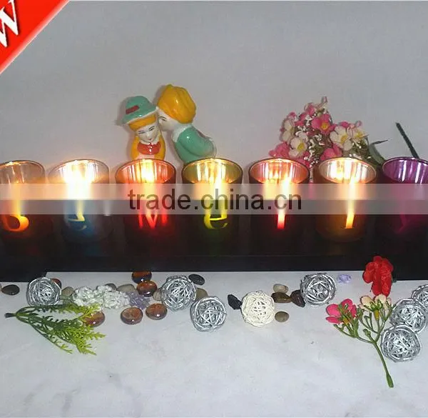 Roman Laser Candle Hodler With Love Wedding Decoration