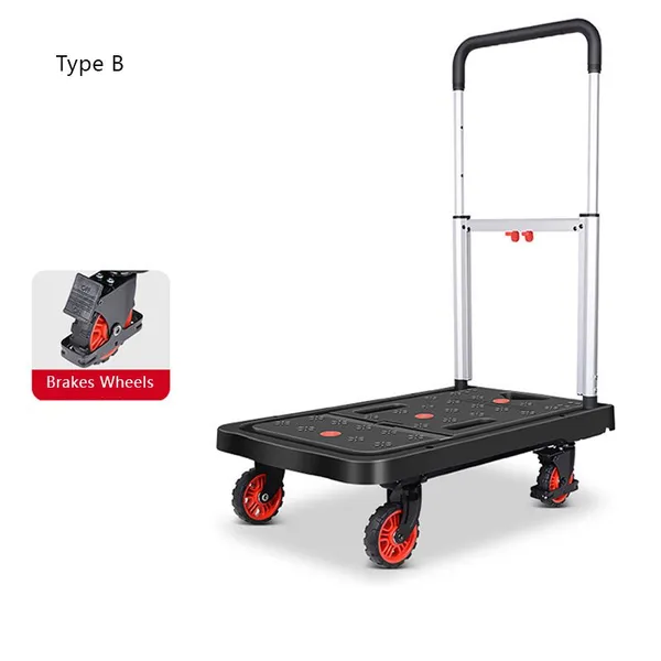 Functional Collapsible Carts Mobile Folding Platform Trolley photo-5