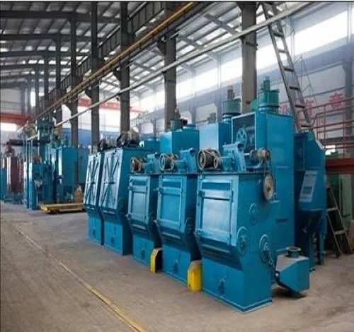 Tracked Shot Blasting Cleaning Machine with Automatic Feeding and Discharging, PLC One-Key Start Control
