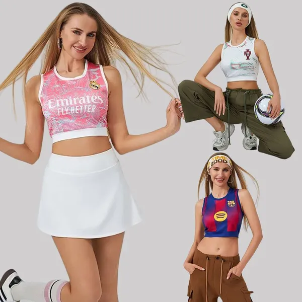 26 World Cup Soccer Vest, Worn Outside, for Running, Fitness, Yoga, Real Madrid, Barcelona, Soccer Babes, Cheerleading Uniform, American-Style Vest photo-5