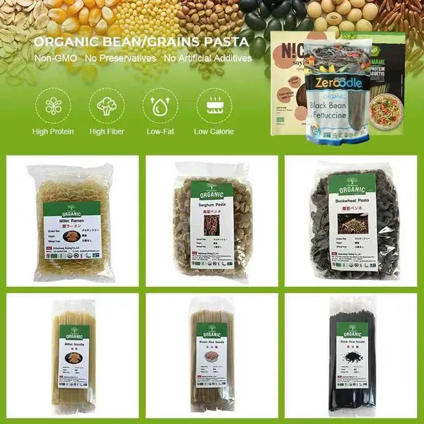 Organic High Protein Soy Noodles Low Carb Soybean Pasta Gluten Free Vegan Spaghetti for Healthy Diet photo-5