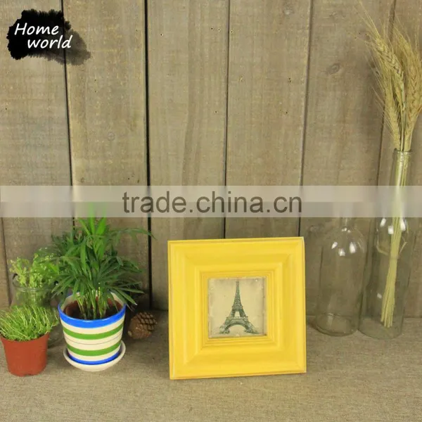 Yellow France New Style Eiffel Tower Souvenir Wood Love Photo Frame photo-2