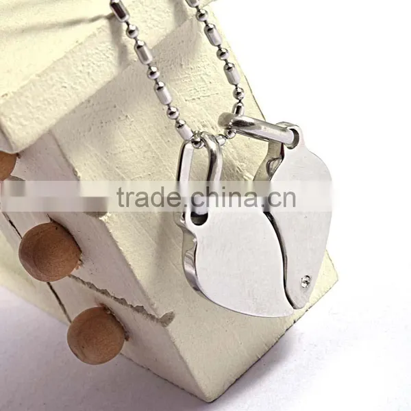 Most Popular Products Fancy Pendant Designs For Girls Couple Heart Pendant photo-4