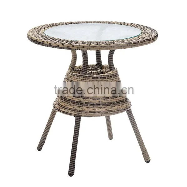 Hot Sale Outdoor French Cafe Chairs Pe Wicker Synthetic Garden Furniture Rattan Set photo-5