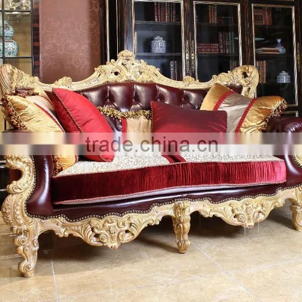 Luxury Royal Palace Design Living Room Furniture Set Beech Wood Living Room Sofa Set Quality Choice photo-2