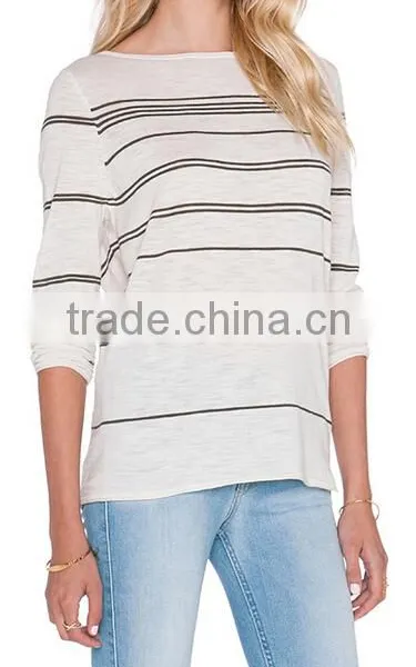 2016 Spring/summer High Qaulity Crew Neck Long Sleeve Plain Body With Hotfix Pullover Sweater photo-3