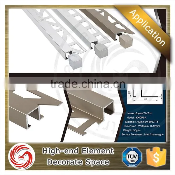 Customers First Aluminium Ceramic Wall Floor Tile Trim Profile photo-5