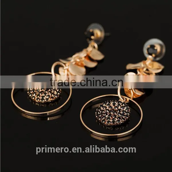 Hot Sale Big Round Rhinestone Drop Earrings Fashion Jewelry Accessories photo-2