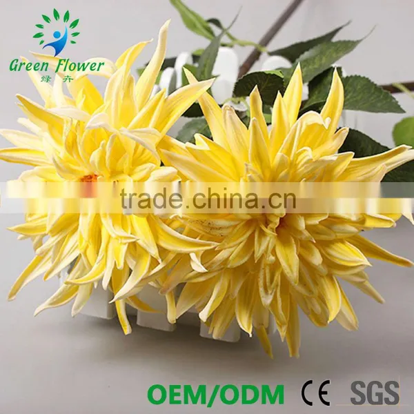2016 Wholesale Multicolor Latex PU Artificial Flowers Dahlia Real Touch Bouquet Wedding Bridal Decor Display Flower photo-5