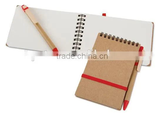 Recycled paper Book of 68 Leaves On White Paper, double Rings